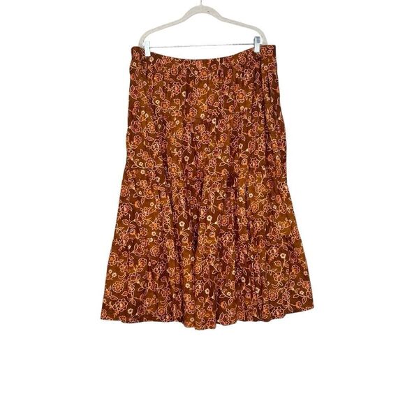 J Crew Tiered Pull On Floral Print Tiered Maxi Skirt Vintage Vines | XXL - Picture 3 of 8